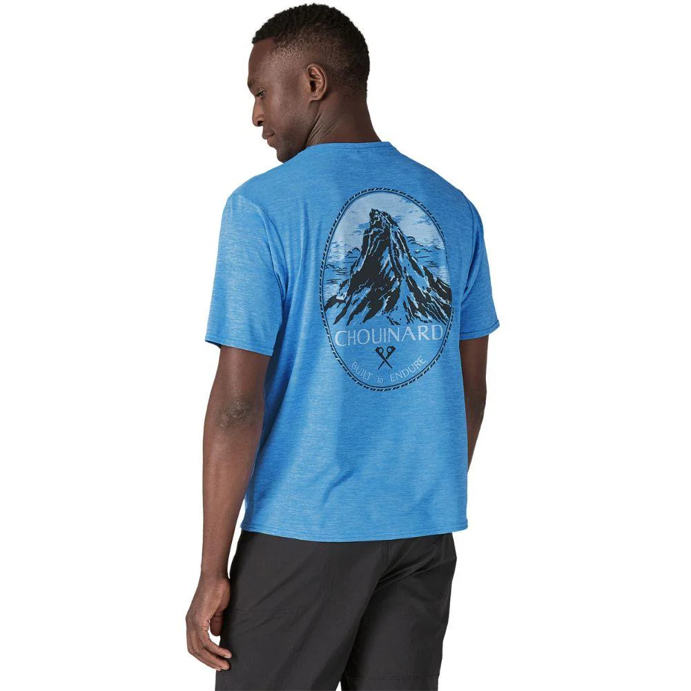 Patagonia Men's Capilene Cool Daily Graphic Shirt - Lands (Chouinard Crest: Vessel Blue X-Dye) - Image 4