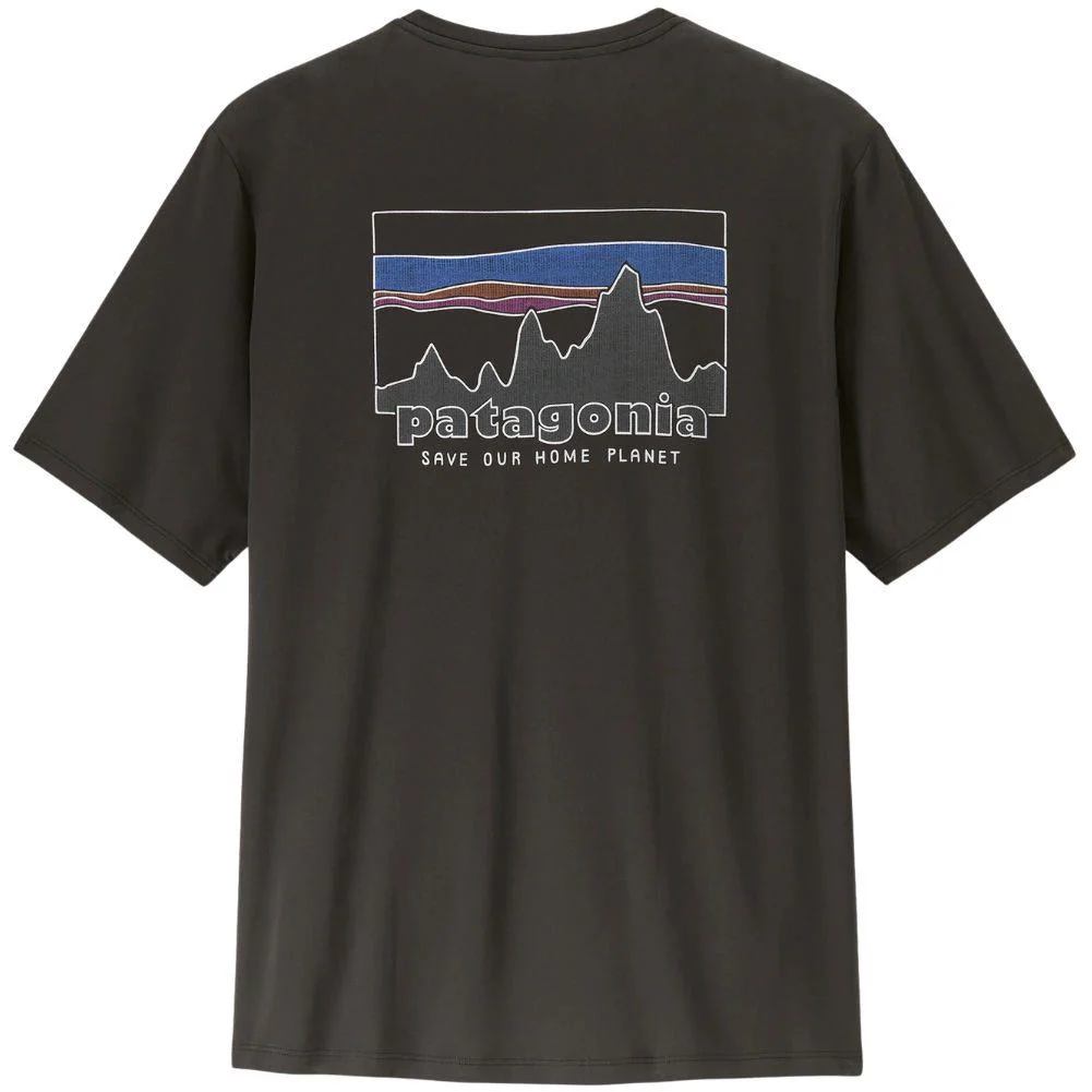 Patagonia Men's Capilene Cool Daily Shirt - '73 Skyline (Black) - Image 2
