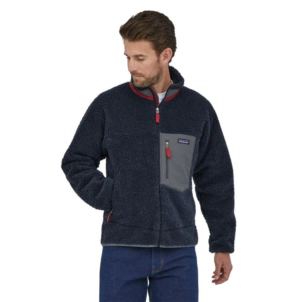 Patagonia Men's Classic Retro-X Fleece Jacket (New Navy w/Wax Red) - Image 2