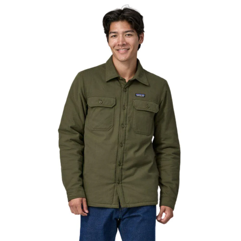 Patagonia Men's Insulated Organic Cotton Midweight Fjord Flannel Shirt (Basin Green) - Image 2