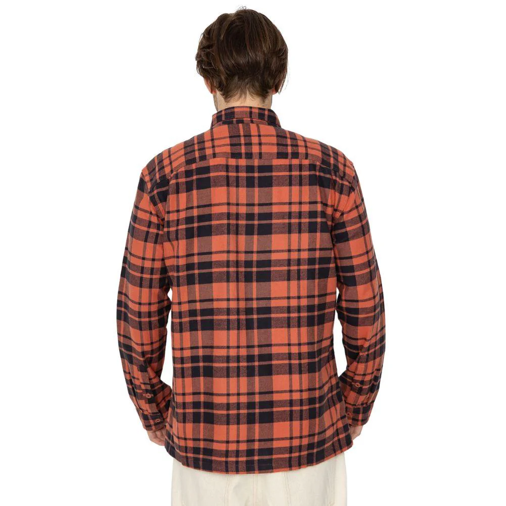 Patagonia Men's Insulated Organic Cotton Midweight Fjord Flannel Shirt (Ice Caps/Burl Red) - Image 3