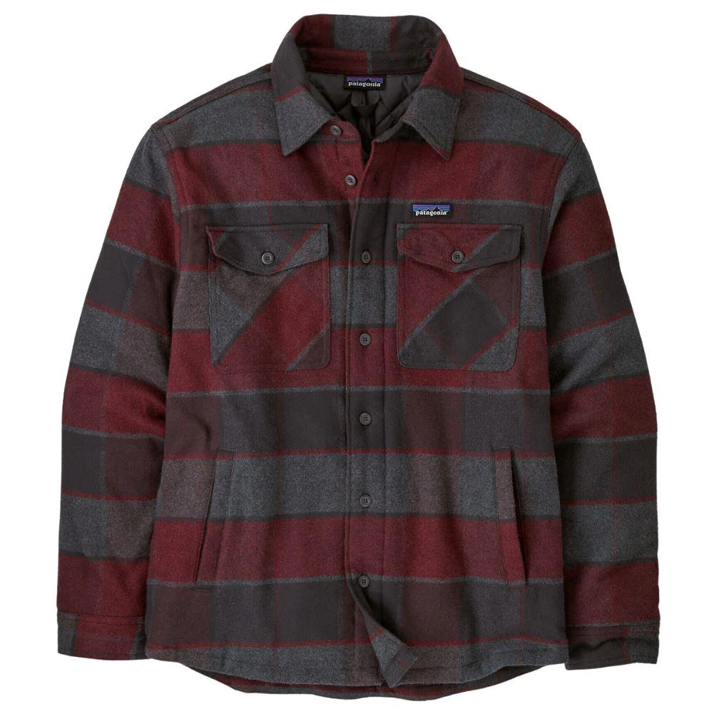 Patagonia Men's Lightweight Insulated Fjord Flannel Shirt (William: Ink Black)