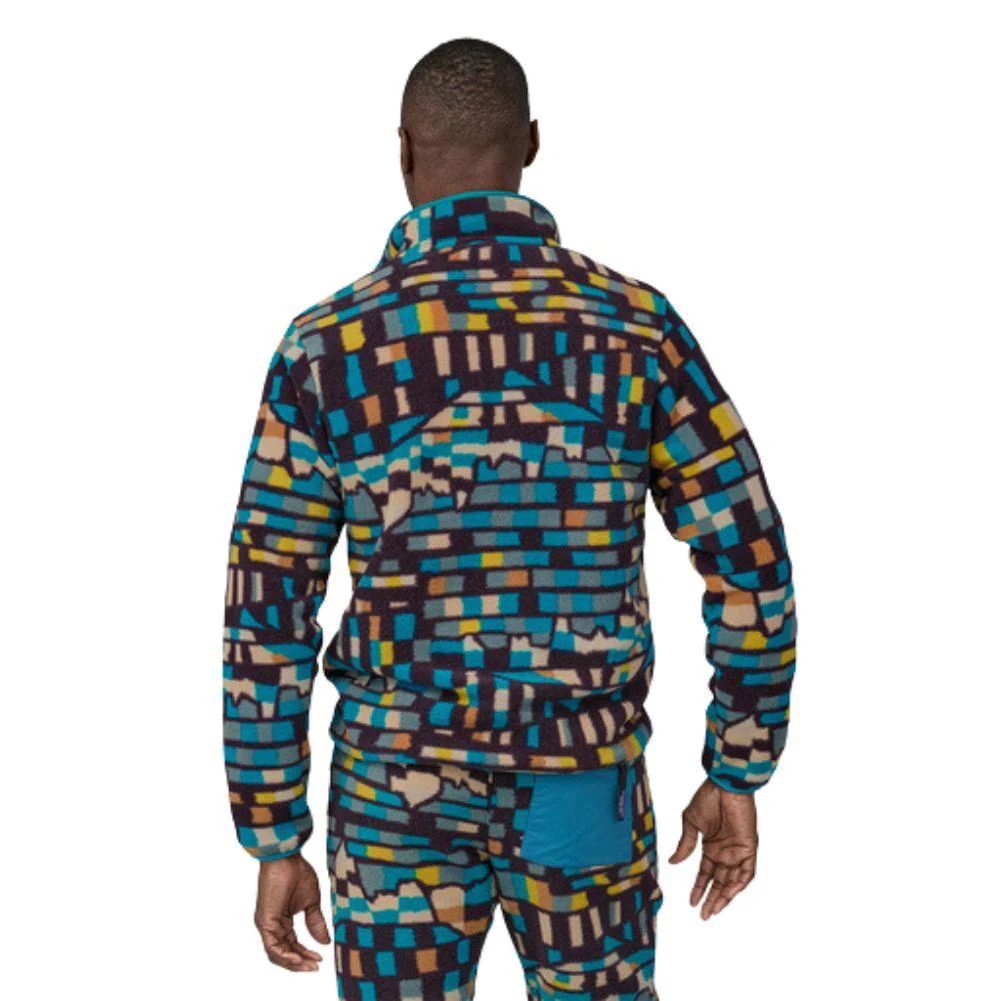 Patagonia Men's Lightweight Synchilla Snap-T Fleece Pullover (Fitz Roy Patchwork: Belay Blue) - Image 3