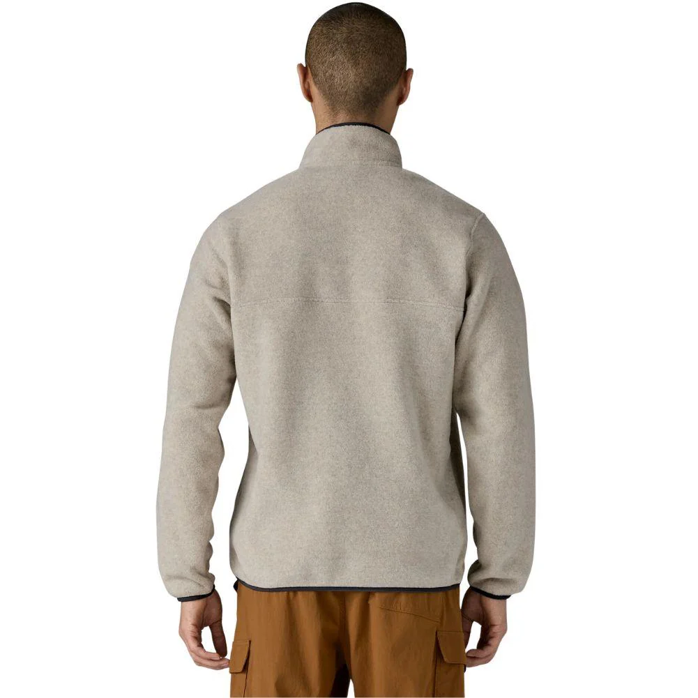 Patagonia Men's Lightweight Synchilla Snap-T Fleece Pullover (Oatmeal Heather w/Smolder Blue) - Image 3