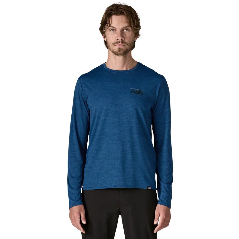 Patagonia Men's Long-Sleeved Capilene Cool Daily Graphic Shirt (73 Skyline: Clement Blue X-Dye) - Image 3
