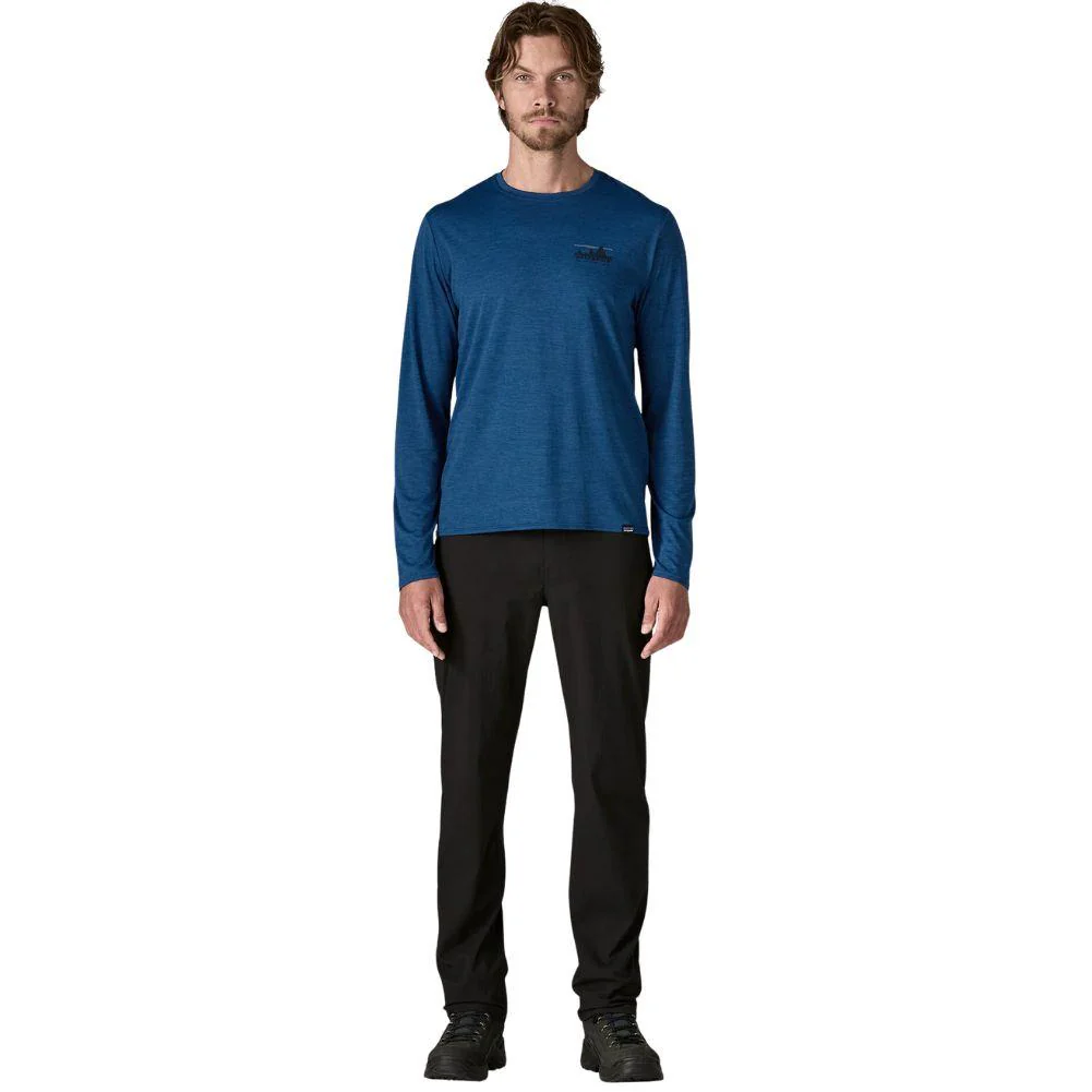 Patagonia Men's Long-Sleeved Capilene Cool Daily Graphic Shirt (73 Skyline: Clement Blue X-Dye) - Image 5