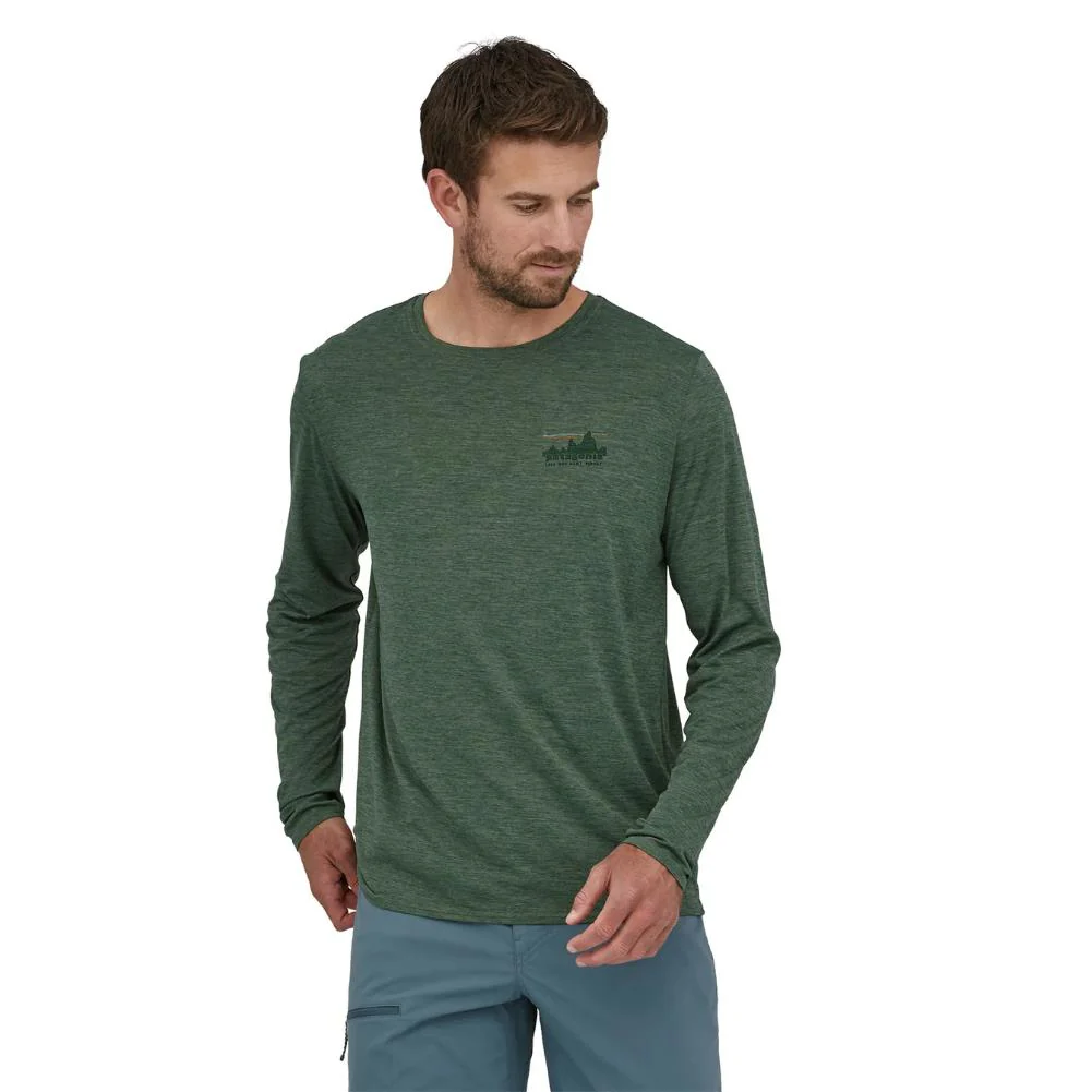 Patagonia Men's Long-Sleeved Capilene Cool Daily Graphic Shirt (73 Skyline/Pinyon Green X-Dye) - Image 2