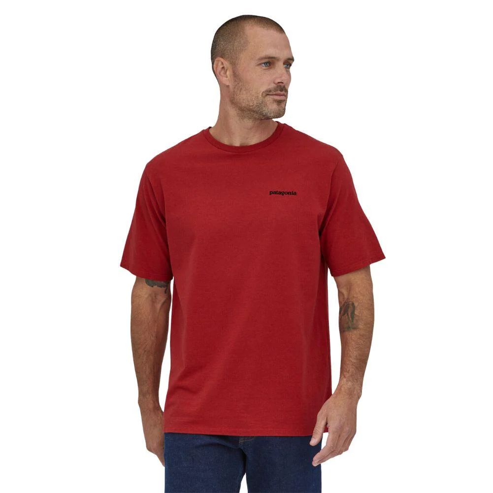 Patagonia Men's P-6 Logo Responsibili-Tee (Sumac Red) - Image 2