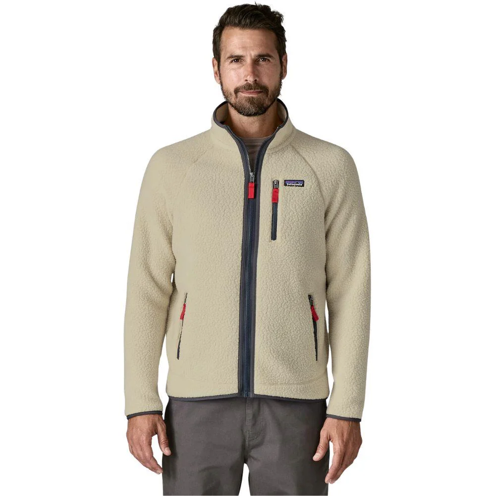 Patagonia Men's Retro Pile Fleece Jacket (Pelican w/Smolder Blue) - Image 2