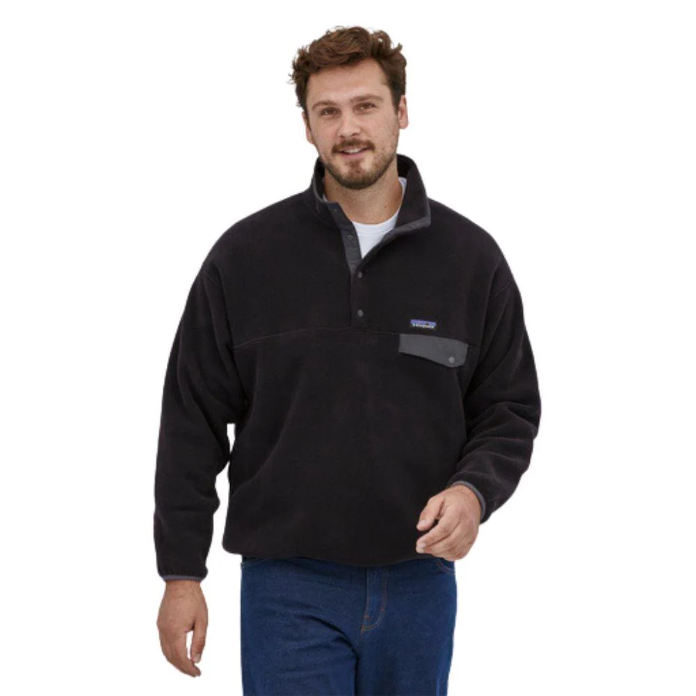 Patagonia Men's Synchilla Snap-T Fleece Pullover (Black/Forge Grey) - Image 4
