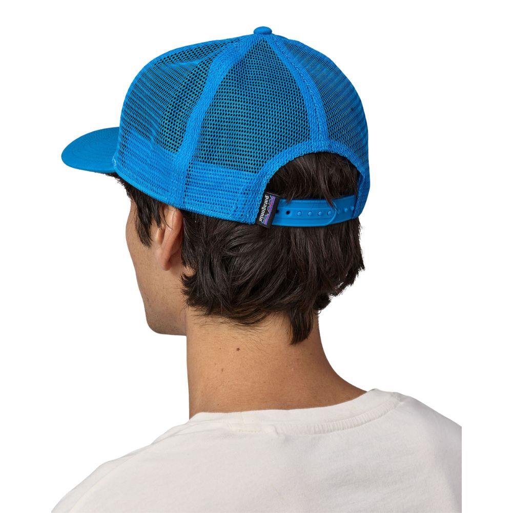 Patagonia P-6 Logo Trucker Hat (White/Vessel Blue) - Image 8
