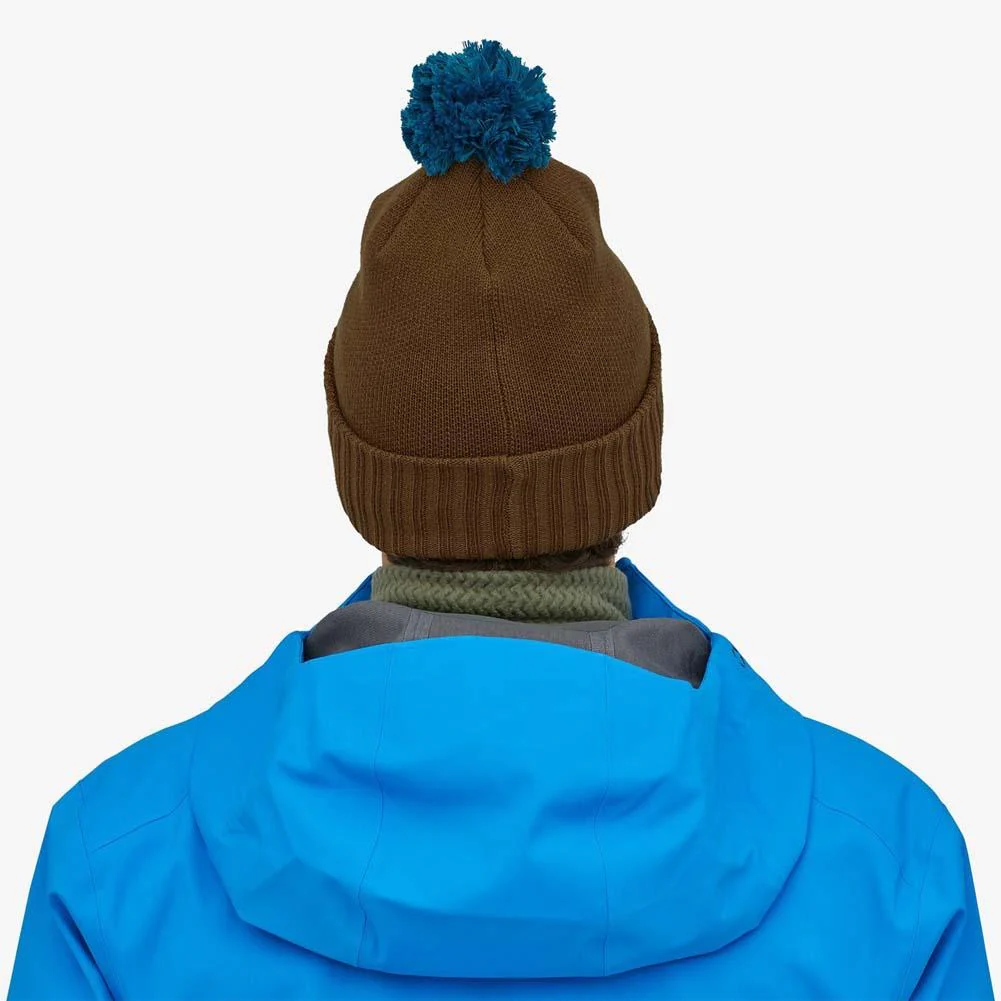Patagonia Powder Town Beanie (Line Logo Ridge: Mulch Brown) - Image 3
