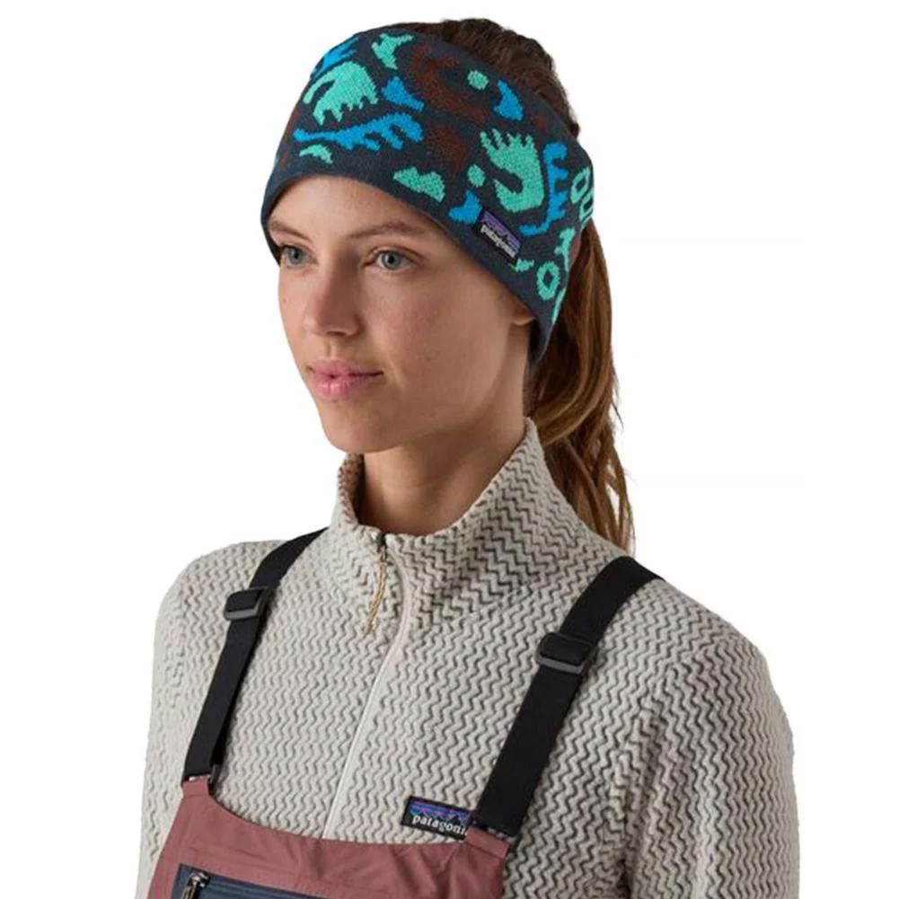 Patagonia Powder Town Headband (Across Oceans: Smolder Blue) - Image 2
