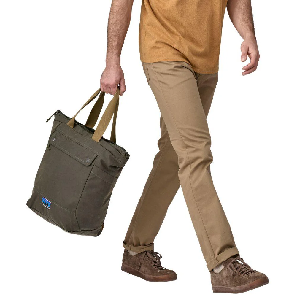 Patagonia Waxed Canvas Tote Pack 27L (Basin Green) - Image 4