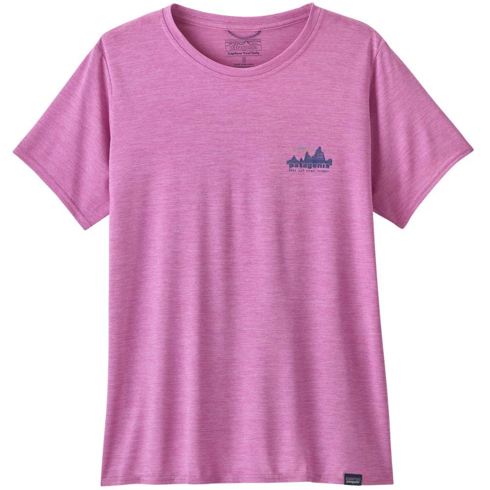 Patagonia Women's Capilene Cool Daily Graphic Shirt ('73 Skyline: Brisk Purple X-Dye) - Image 2
