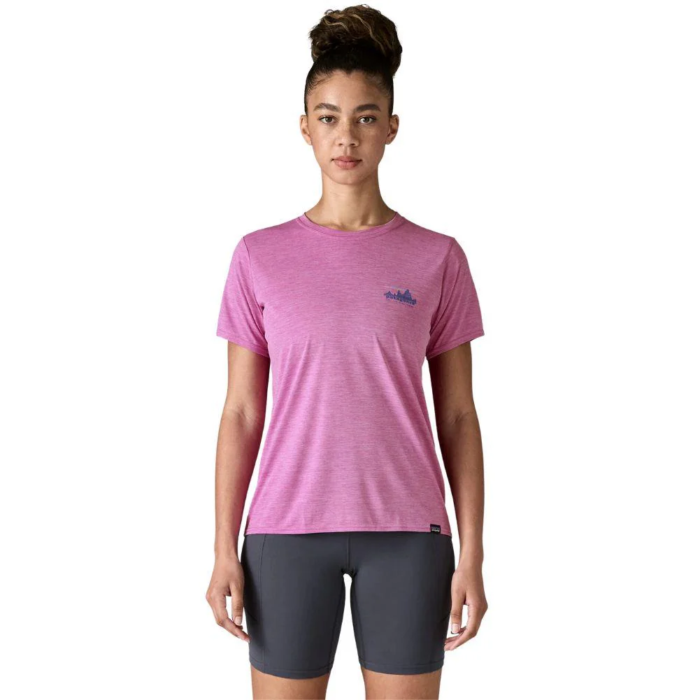 Patagonia Women's Capilene Cool Daily Graphic Shirt ('73 Skyline: Brisk Purple X-Dye) - Image 3