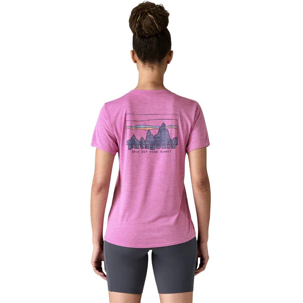 Patagonia Women's Capilene Cool Daily Graphic Shirt ('73 Skyline: Brisk Purple X-Dye) - Image 4