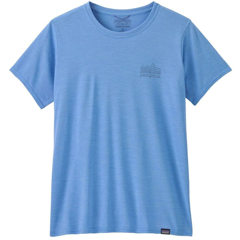 Patagonia Women's Capilene Cool Daily Graphic Shirt (Strataspire: Abundant Blue X-Dye)
