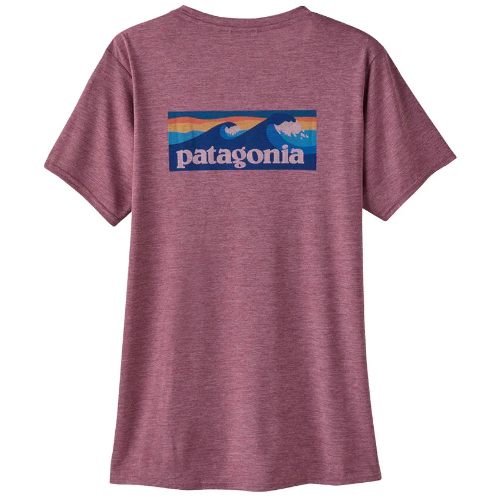 Patagonia Women's Capilene Cool Daily Graphic Shirt - Waters (Boardshort Logo: Evening Mauve X-Dye) - Image 4