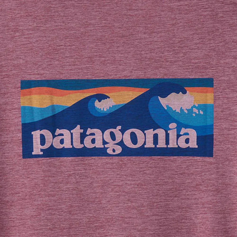 Patagonia Women's Capilene Cool Daily Graphic Shirt - Waters (Boardshort Logo: Evening Mauve X-Dye) - Image 5