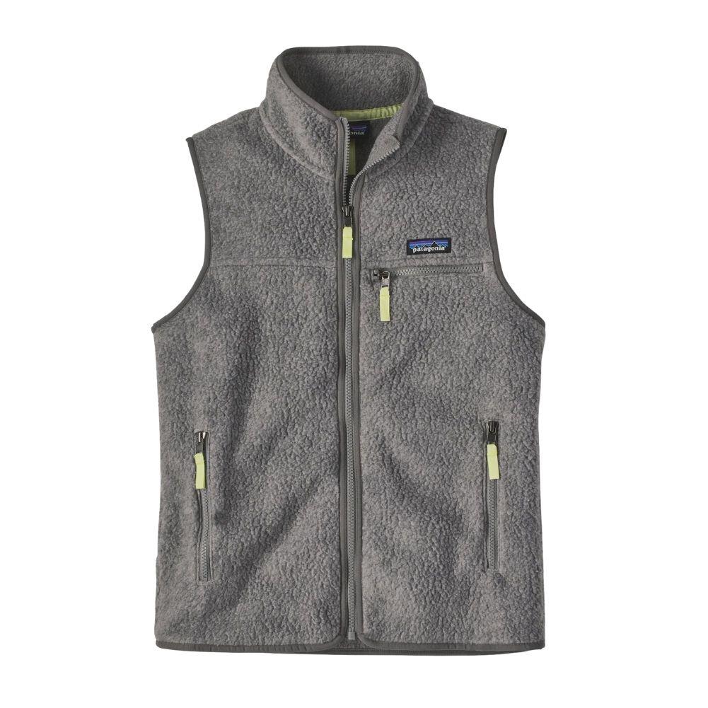 Patagonia Women's Retro Pile Fleece Vest (Salt Grey/Jellyfish Yellow)