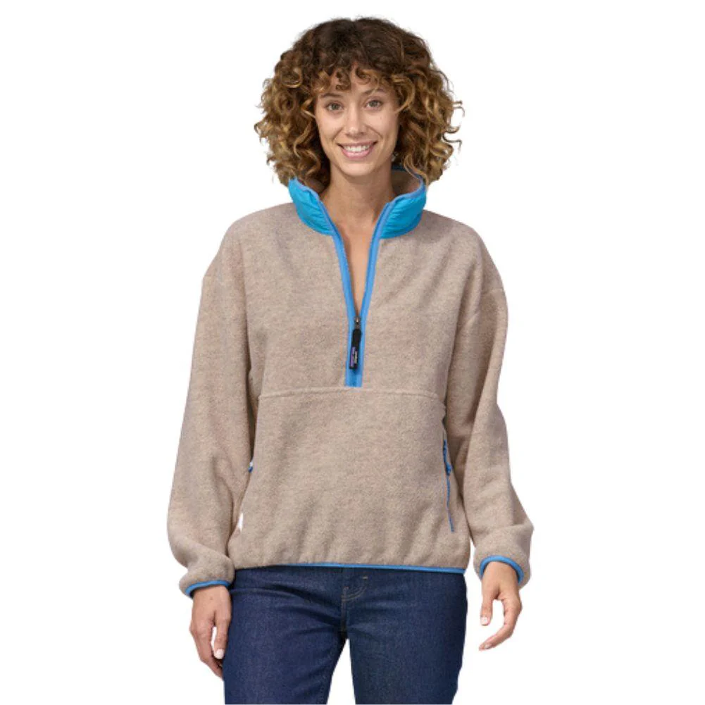 Patagonia Women's Synchilla Fleece Marsupial (Oatmeal Heather w/Blue Bird) - Image 2