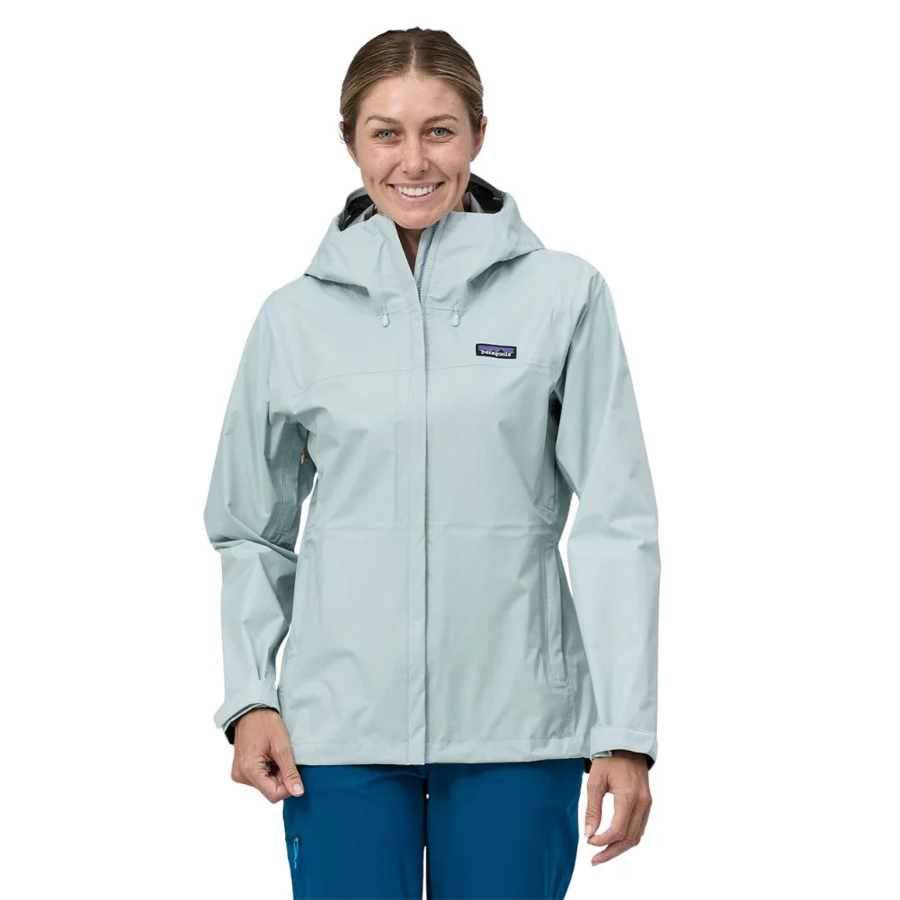 Patagonia Women's Torrentshell 3L Waterproof Rain Jacket (Chilled Blue) - Image 2