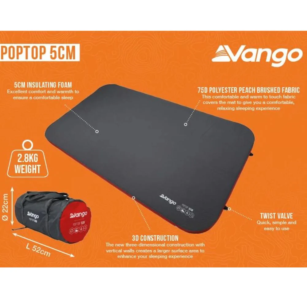 Vango PopTop 5cm Double Self-Inflating Mat - Image 2