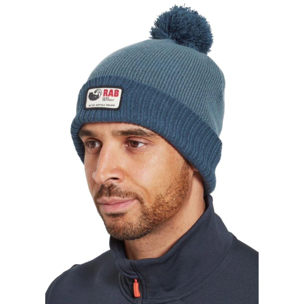 Rab Essential Bobble Recycled Beanie (Orion Blue/Tempest Blue) - Image 2