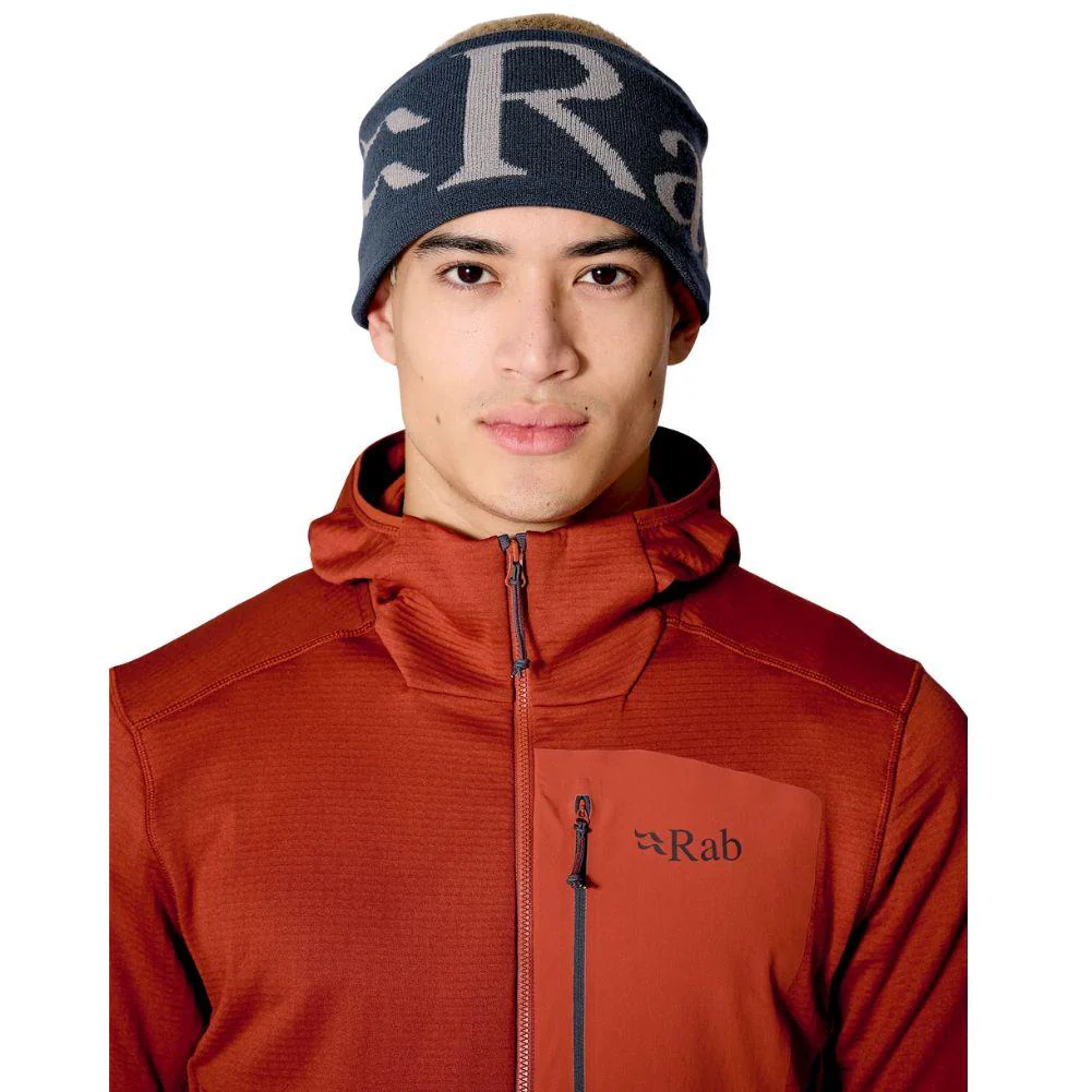 Rab Knitted Logo Headband (Tempest Blue/Light Zinc) - Image 2