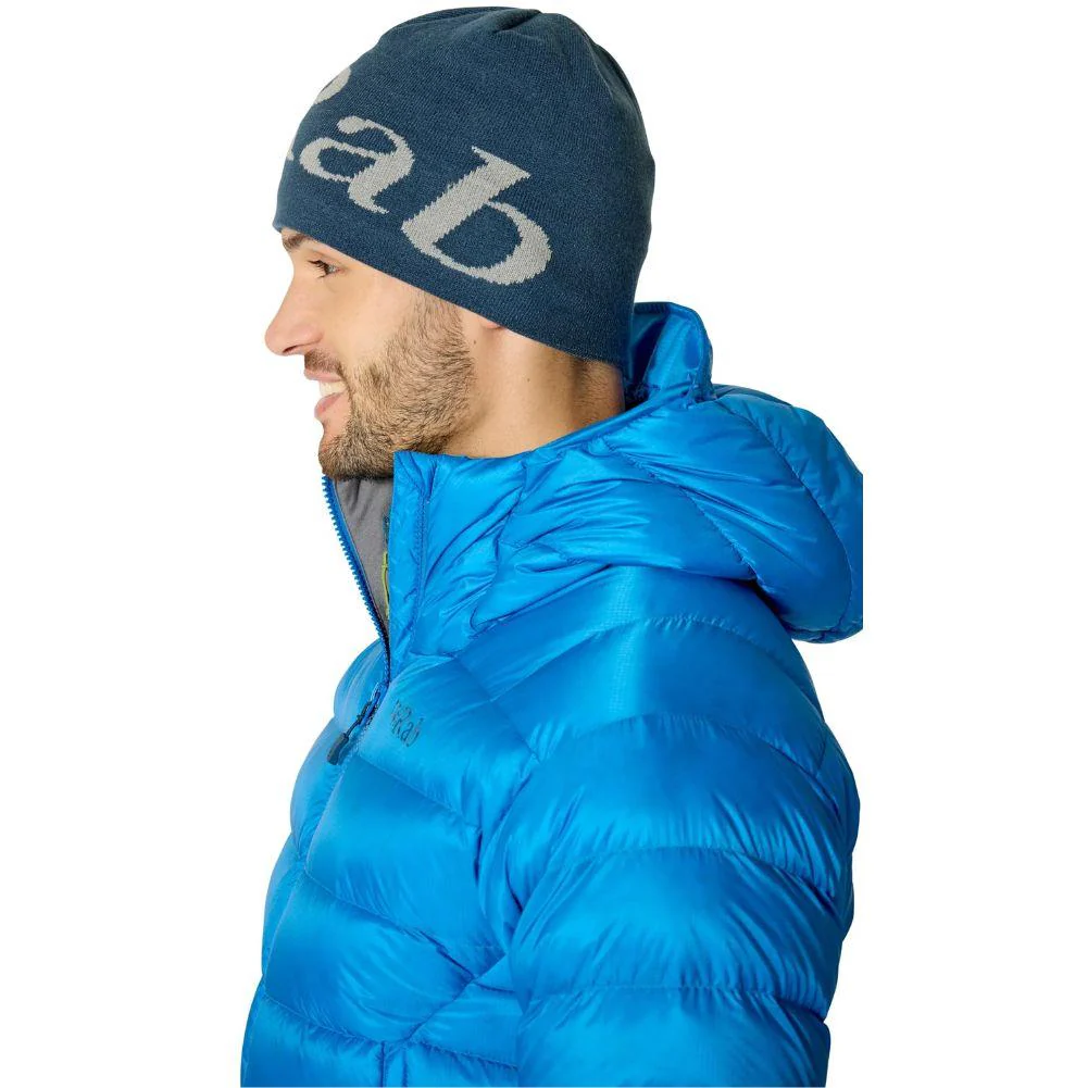 Rab Logo Beanie (Tempest Blue/Light Zinc) - Image 2