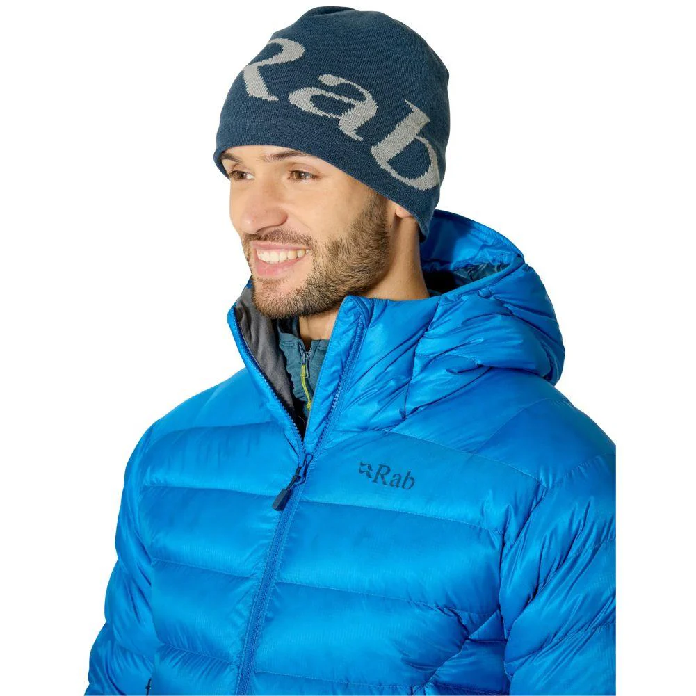 Rab Logo Beanie (Tempest Blue/Light Zinc) - Image 3