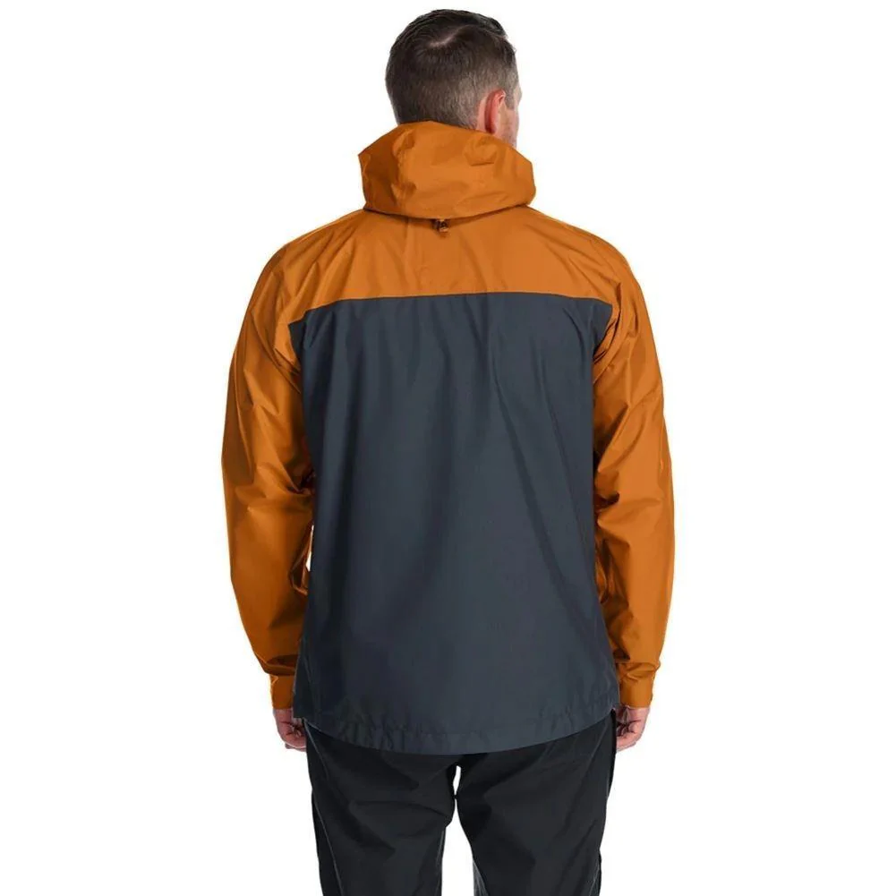 RAB Men's Downpour Eco Waterproof Jacket (Marmalade/Beluga) - Image 4