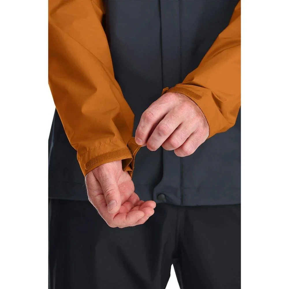 RAB Men's Downpour Eco Waterproof Jacket (Marmalade/Beluga) - Image 9