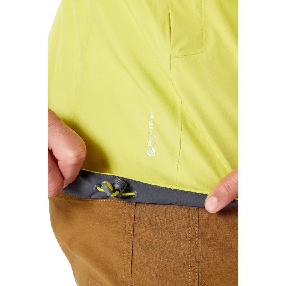 RAB Men's Downpour Eco Waterproof Jacket (Graphene/Zest) - Image 12