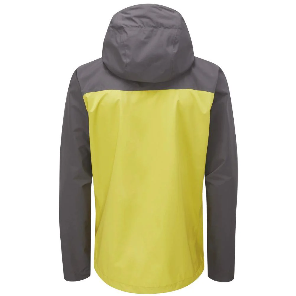 RAB Men's Downpour Eco Waterproof Jacket (Graphene/Zest) - Image 2