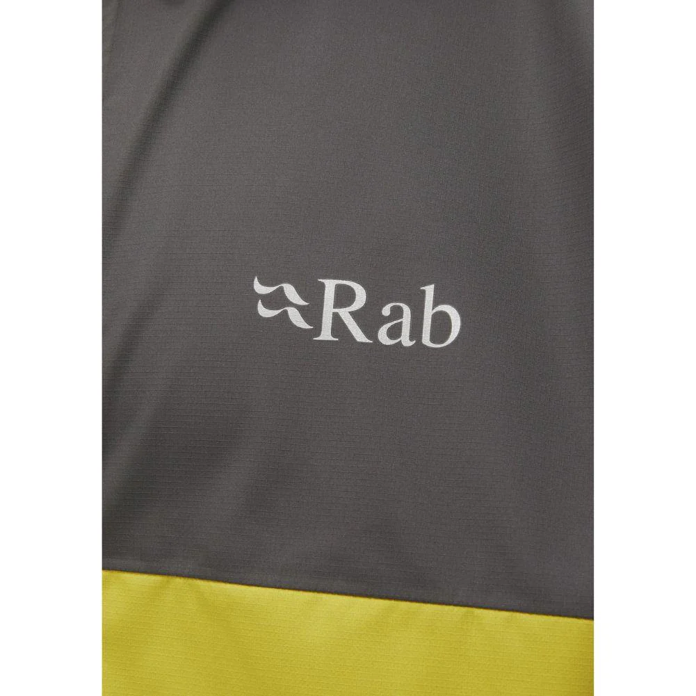 RAB Men's Downpour Eco Waterproof Jacket (Graphene/Zest) - Image 8
