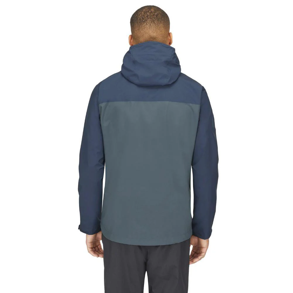 RAB Men's Downpour Eco Waterproof Jacket (Tempest Blue/Orion Blue) - Image 5