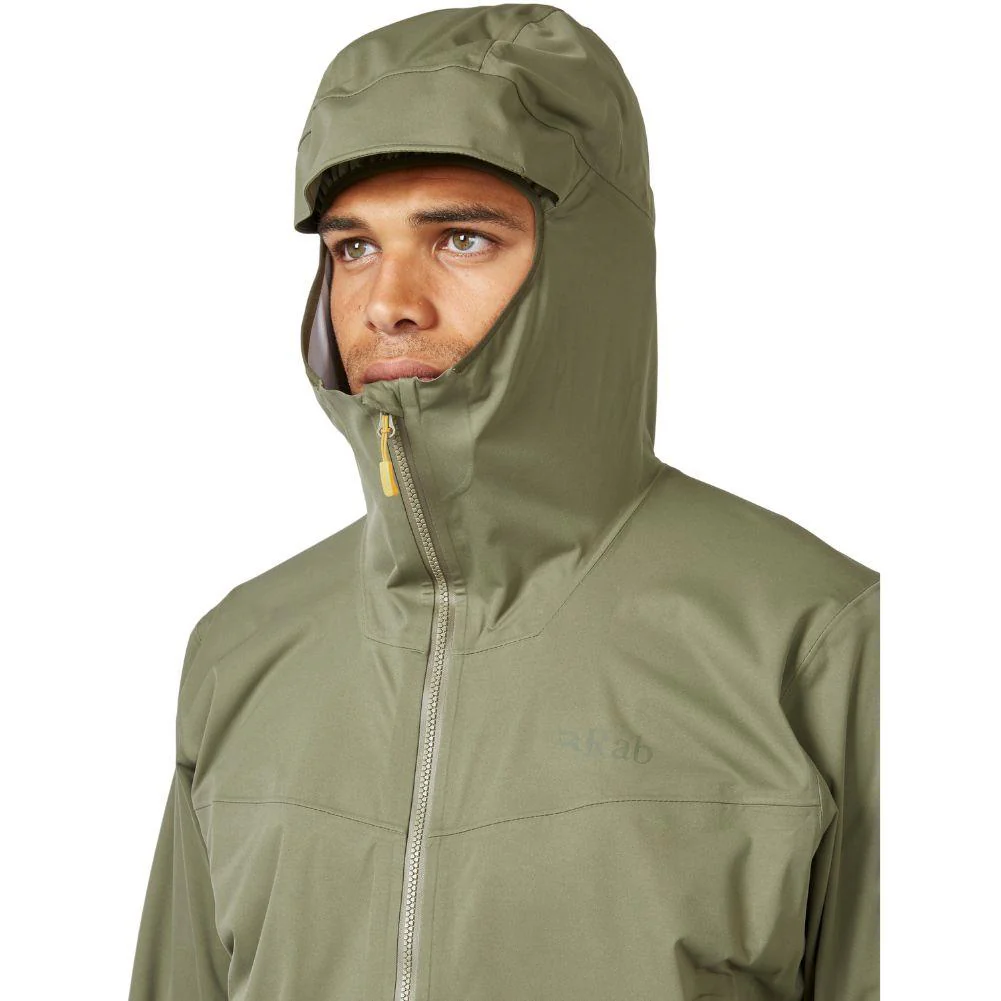 Rab Men's Downpour Light Waterproof Jacket (Light Khaki) - Image 6
