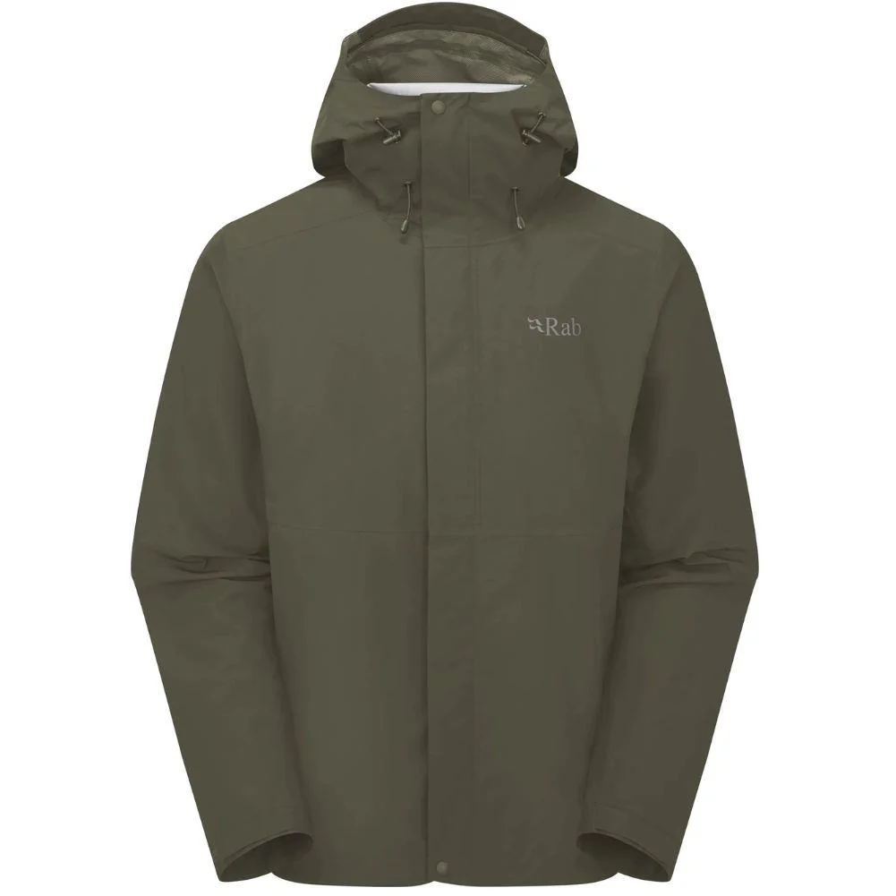 Rab Men's Downpour Mountain Waterproof Jacket (Army)
