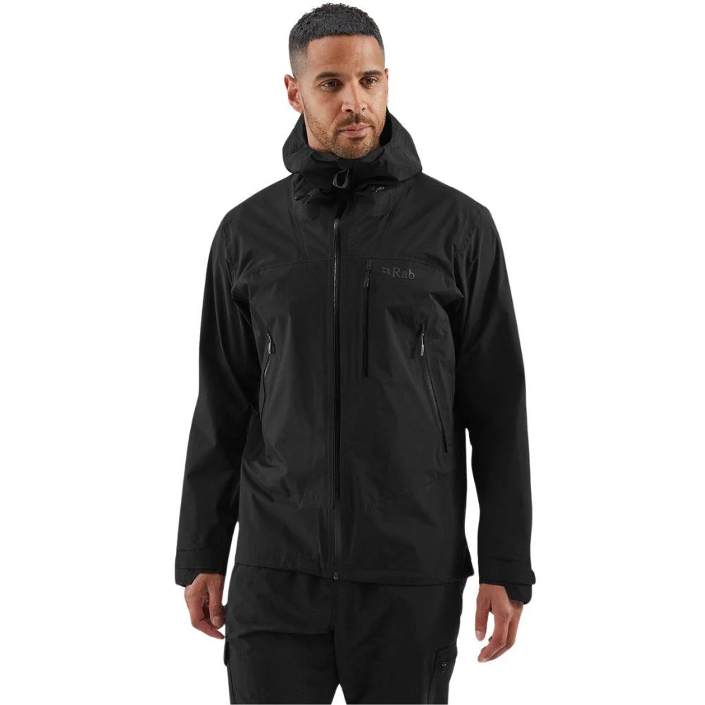 Rab Men's Downpour Mountain Waterproof Jacket (Black) - Image 3