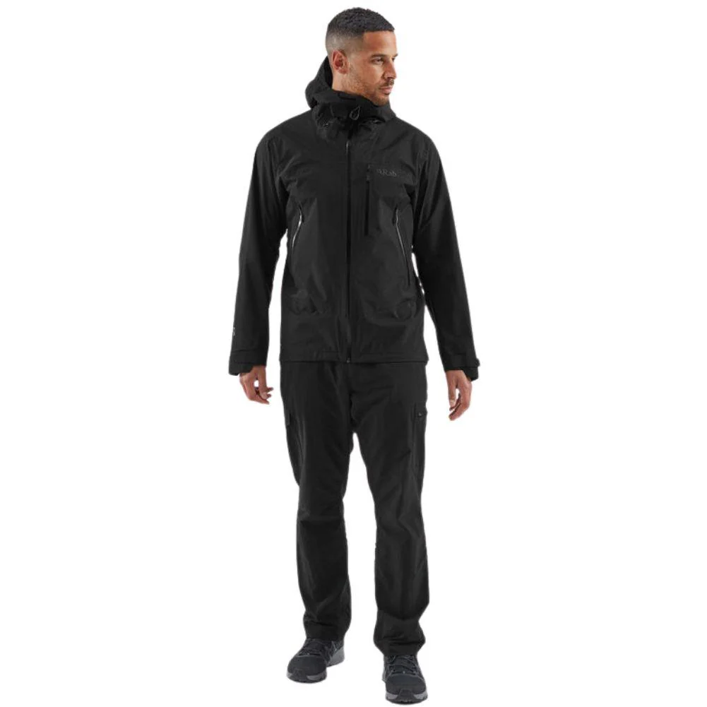 Rab Men's Downpour Mountain Waterproof Jacket (Black) - Image 5