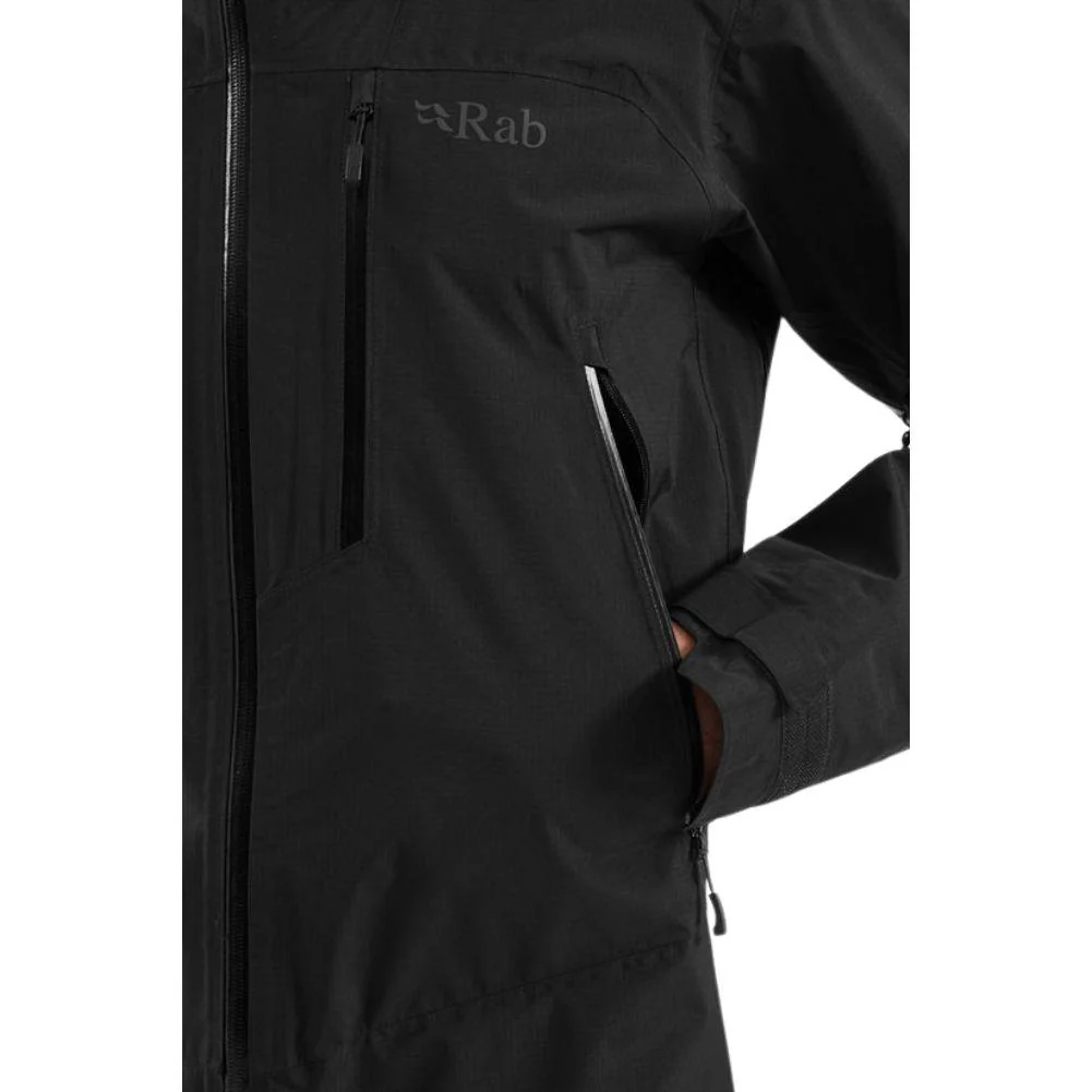 Rab Men's Downpour Mountain Waterproof Jacket (Black) - Image 6