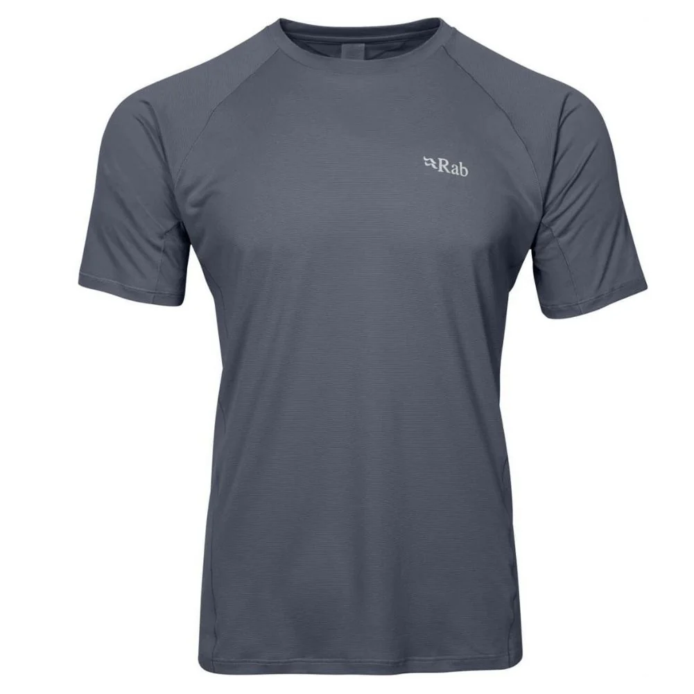 Rab Men's Force Short Sleeve Tee Technical Baselayer - Steel