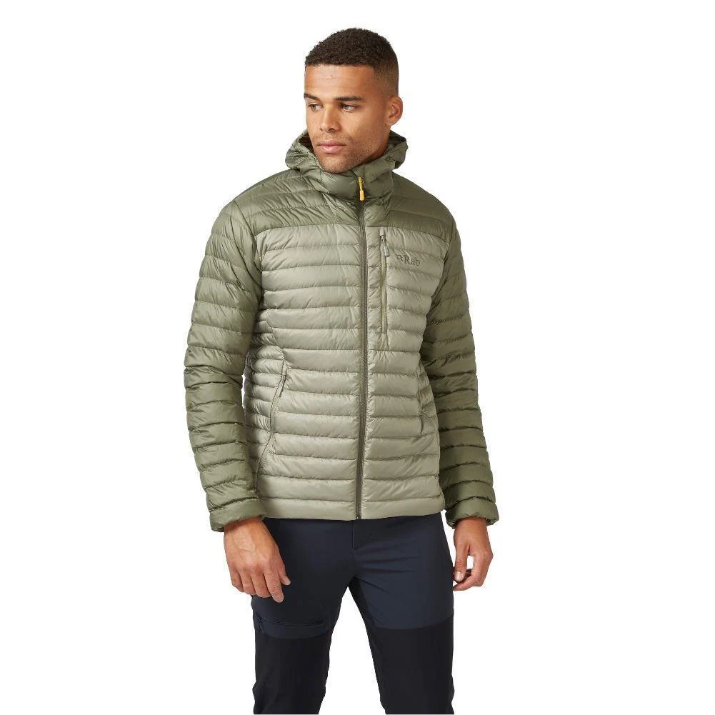 RAB Men's Microlight Alpine Down Jacket (Light Khaki/Stone) - Image 3