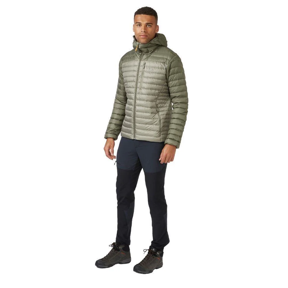 RAB Men's Microlight Alpine Down Jacket (Light Khaki/Stone) - Image 5