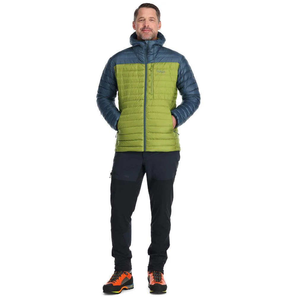Rab Men's Microlight Alpine Down Jacket (Orion Blue/Aspen Green) - Image 2