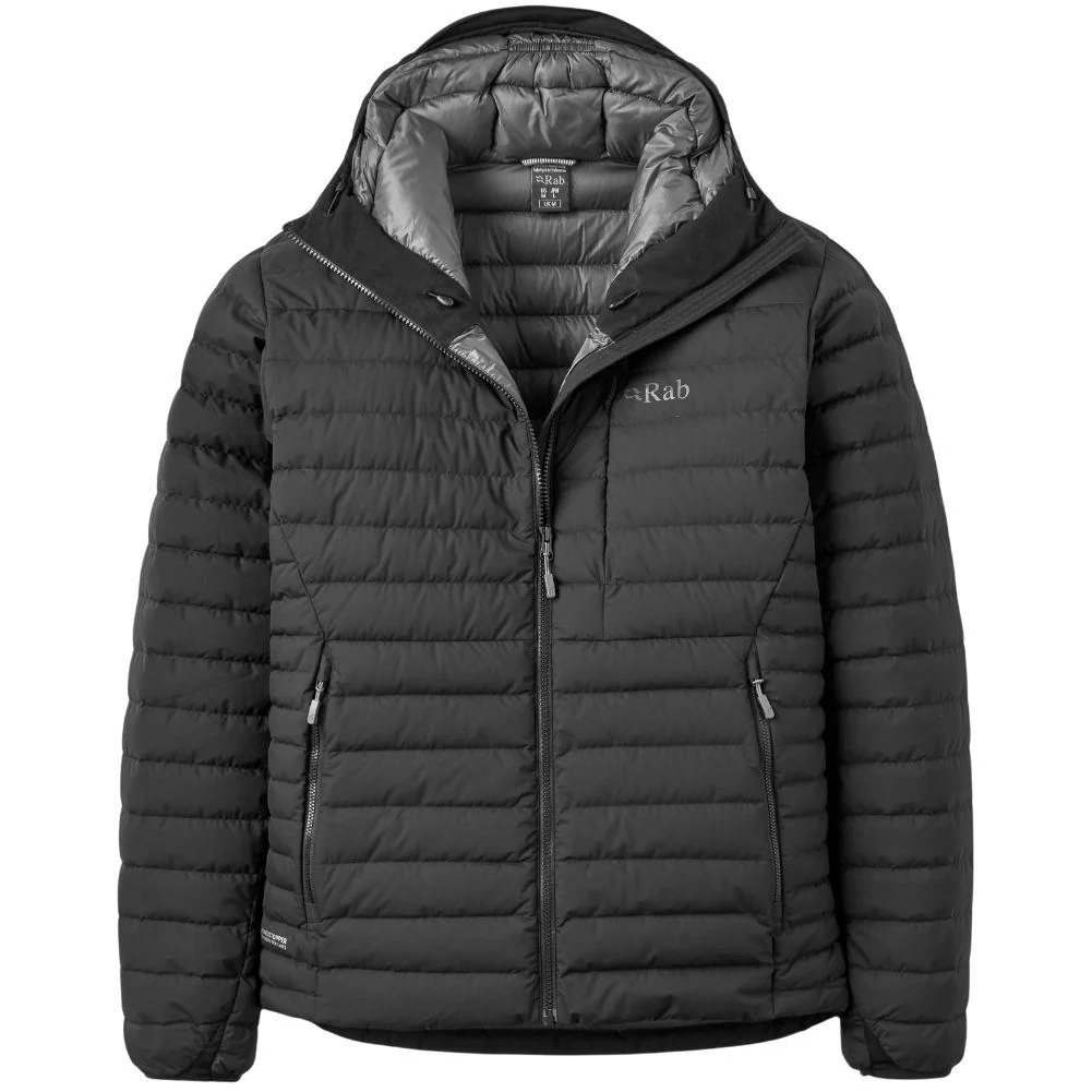 Rab Men's Microlight Windstopper Hoody Down Jacket (Black)