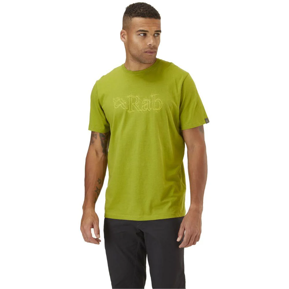 Rab Men's Stance Sketch Organic Cotton Tee (Aspen Green) - Image 4