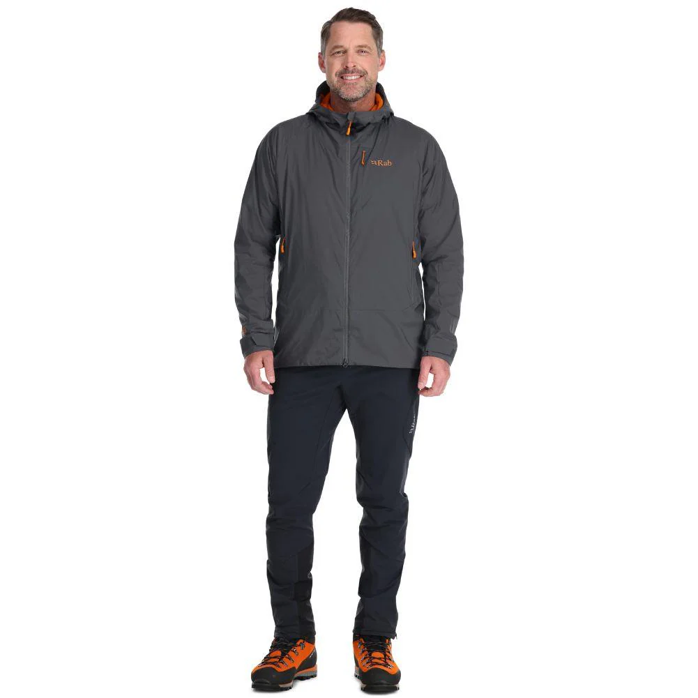 Rab Men’s Vapour-Rise Summit Jacket (Graphene/Marmalade) - Image 3